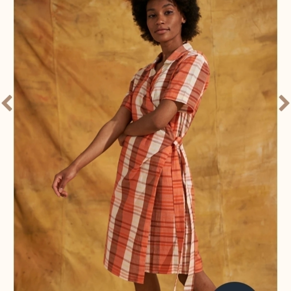 Kenyan Cotton Summer Wrap Dress - Picture 2 of 11